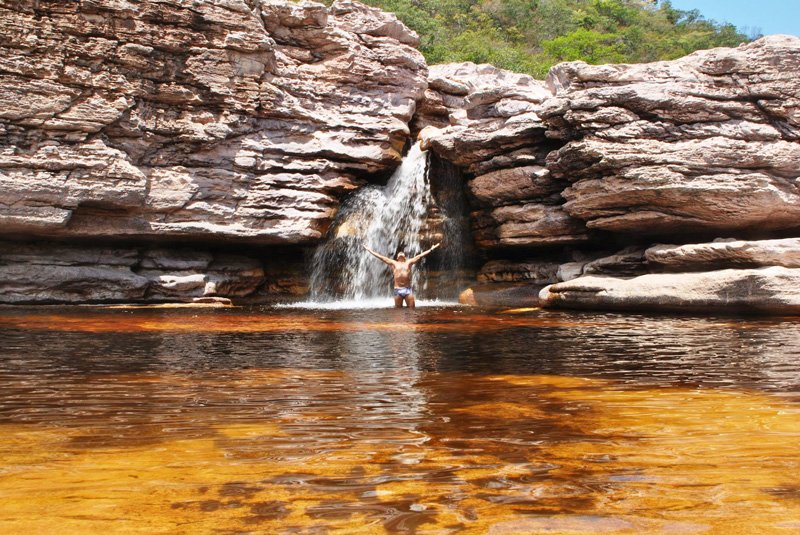 Cachoeira da Favela (ou Segredo), Andaraí/BA. Foto: Igatu Escalada Trekking
